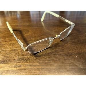 JOAN COLLINS 9775 Gold/ivory Womens Oval Full Rim Eyeglass 52-17-140 Frames Only